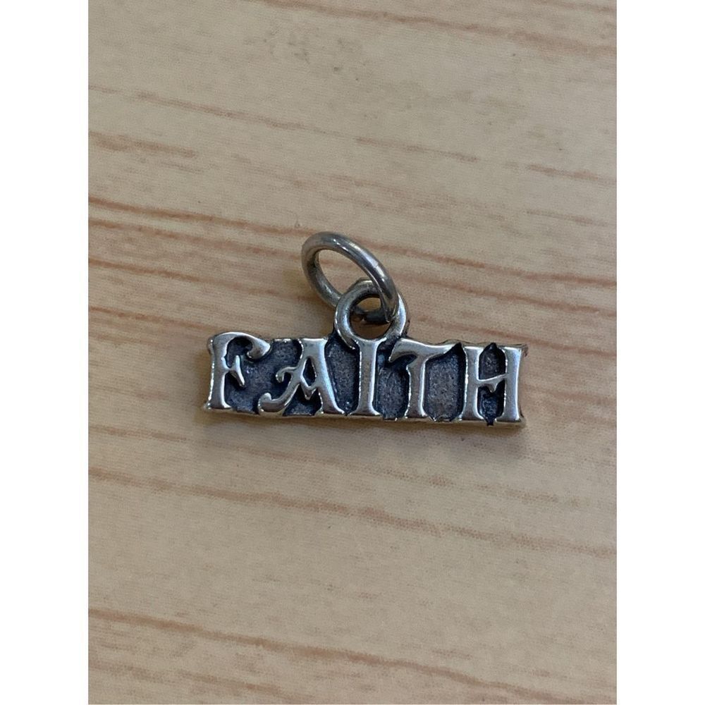 .925 Faith Sayings Sterling Silver Jewelry Charm